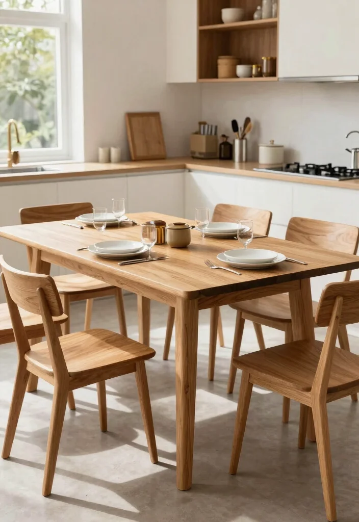 16 Wood Kitchen Table Ideas With Warm Timeless Style - 10. Extendable Designs for Flexibility 1