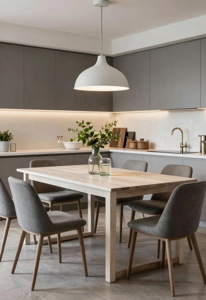 16 Wood Kitchen Table Ideas With Warm Timeless Style - 11. Contemporary Farmhouse Style 1