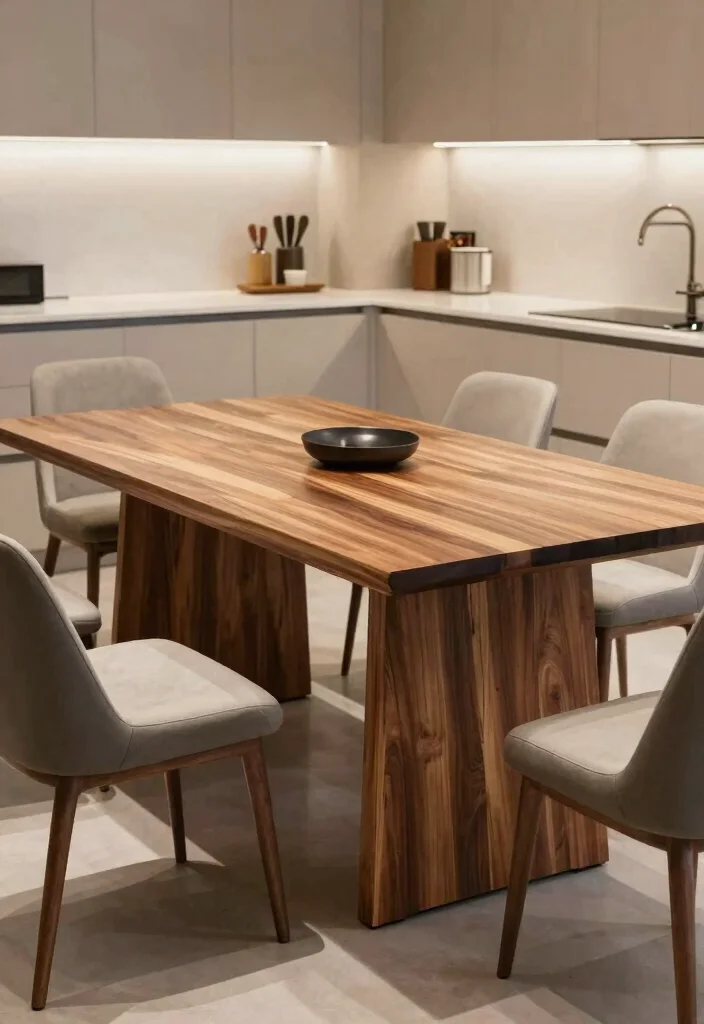 16 Wood Kitchen Table Ideas With Warm Timeless Style - 12. Personalized Touches with Custom Tables 1