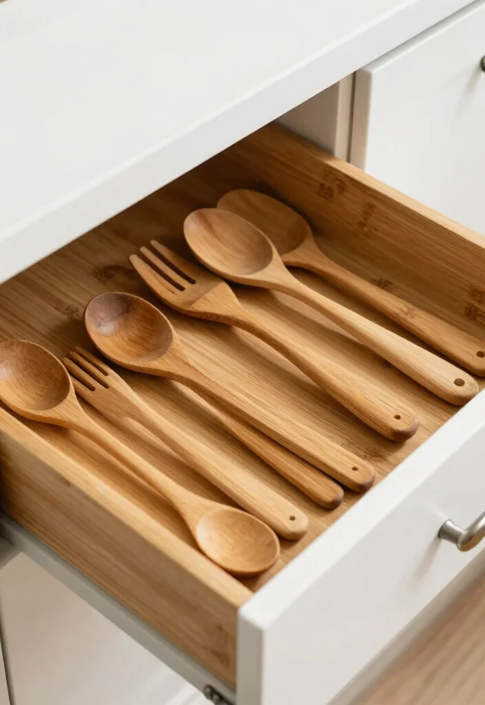 17 Deep Kitchen Cabinet Organization Ideas That Maximize Storage - 10. Drawer Inserts for Utensils 1