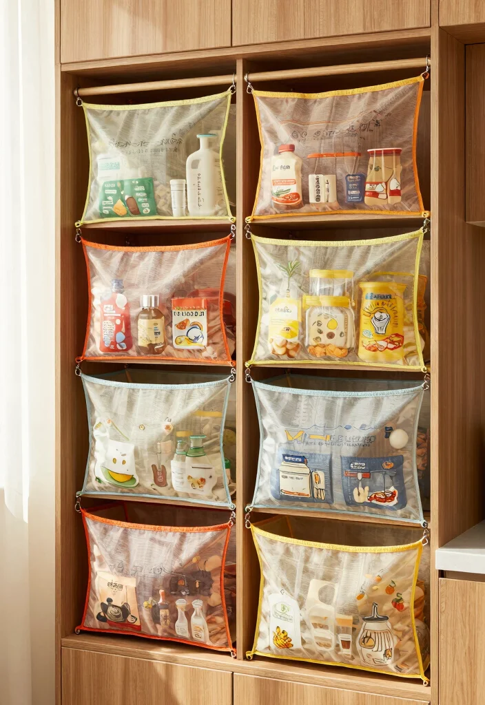 17 Deep Kitchen Cabinet Organization Ideas That Maximize Storage - 12. Fabric Storage Bags 1