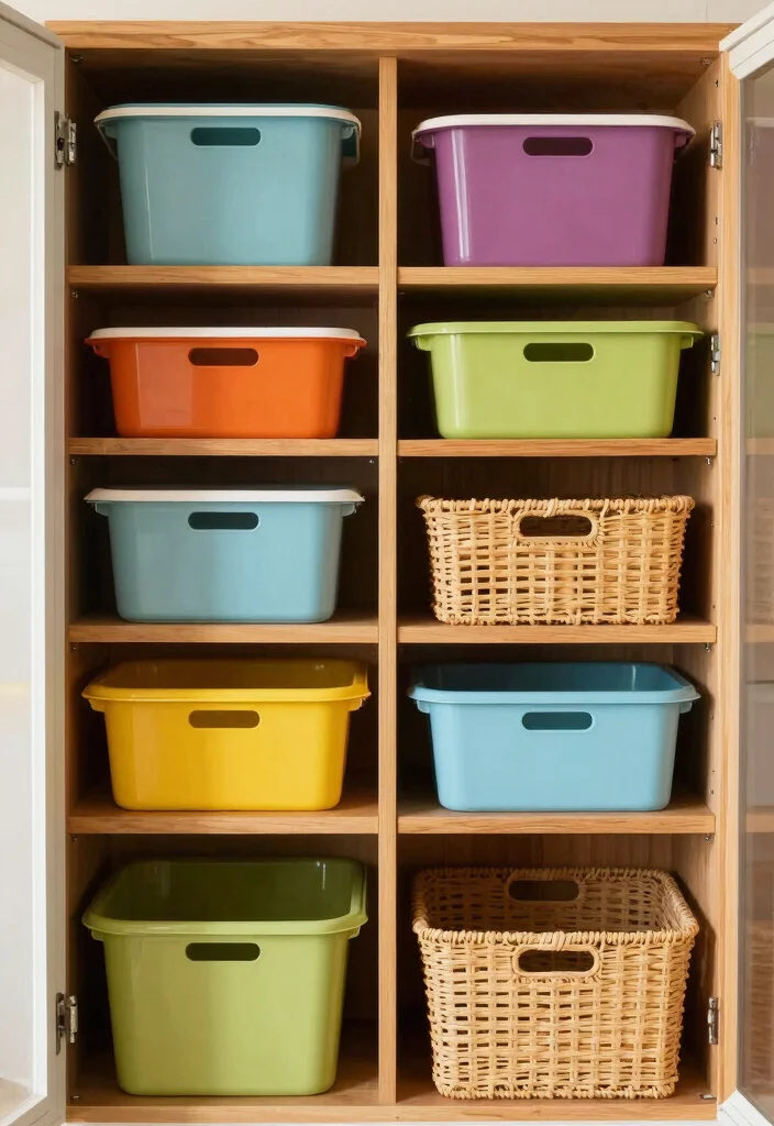 17 Deep Kitchen Cabinet Organization Ideas That Maximize Storage - 15. Color-Coded Storage 1