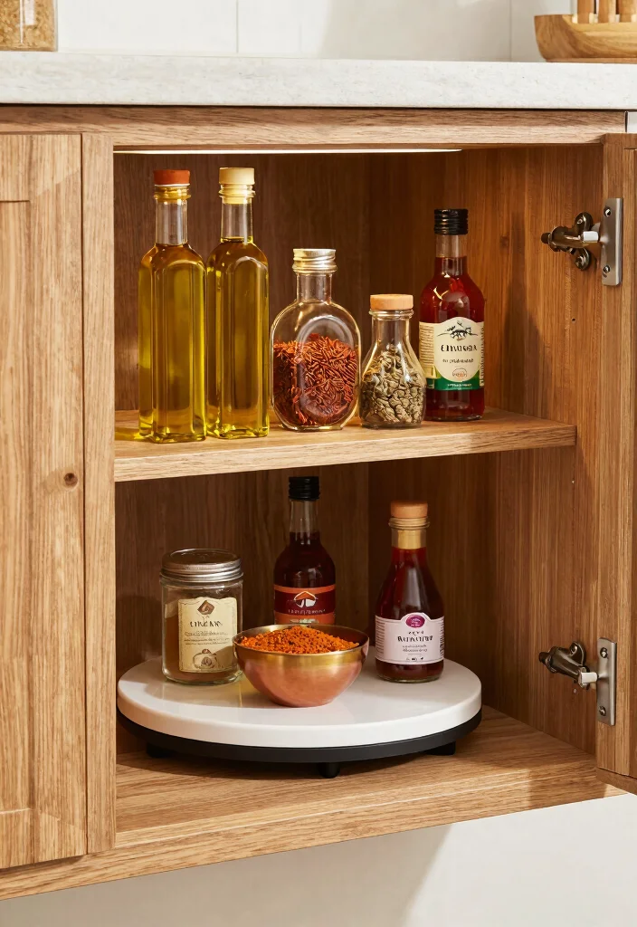 17 Deep Kitchen Cabinet Organization Ideas That Maximize Storage - 3. Lazy Susans 1