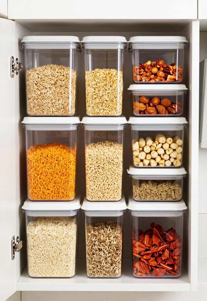 17 Deep Kitchen Cabinet Organization Ideas That Maximize Storage - 7. Clear Containers 1