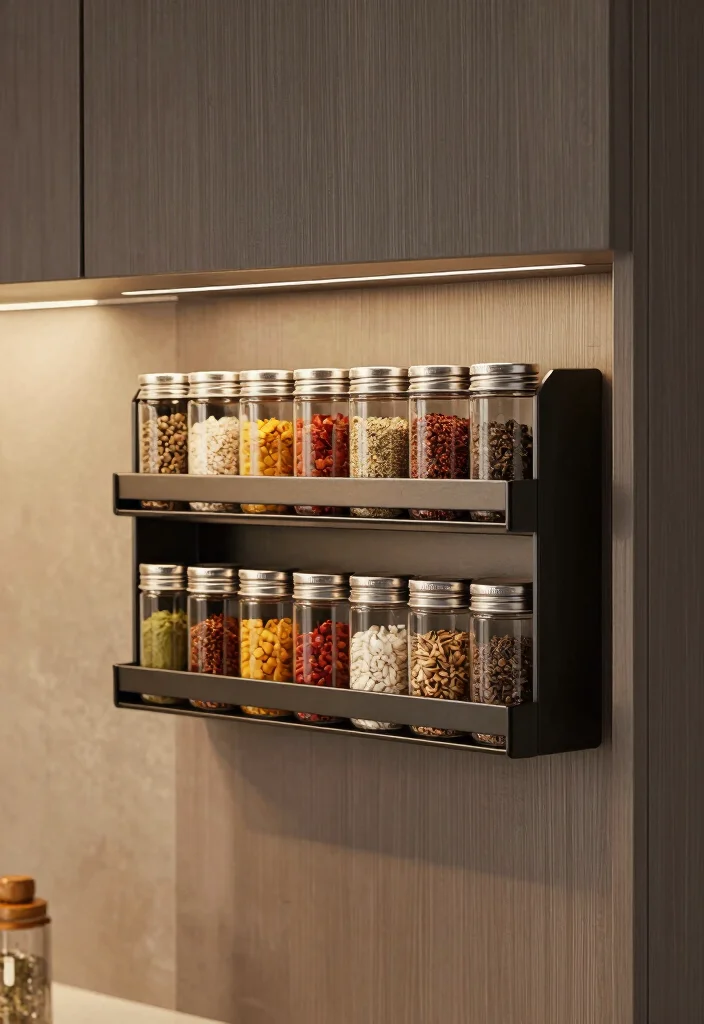 17 Deep Kitchen Cabinet Organization Ideas That Maximize Storage - 9. Magnetic Spice Racks 1
