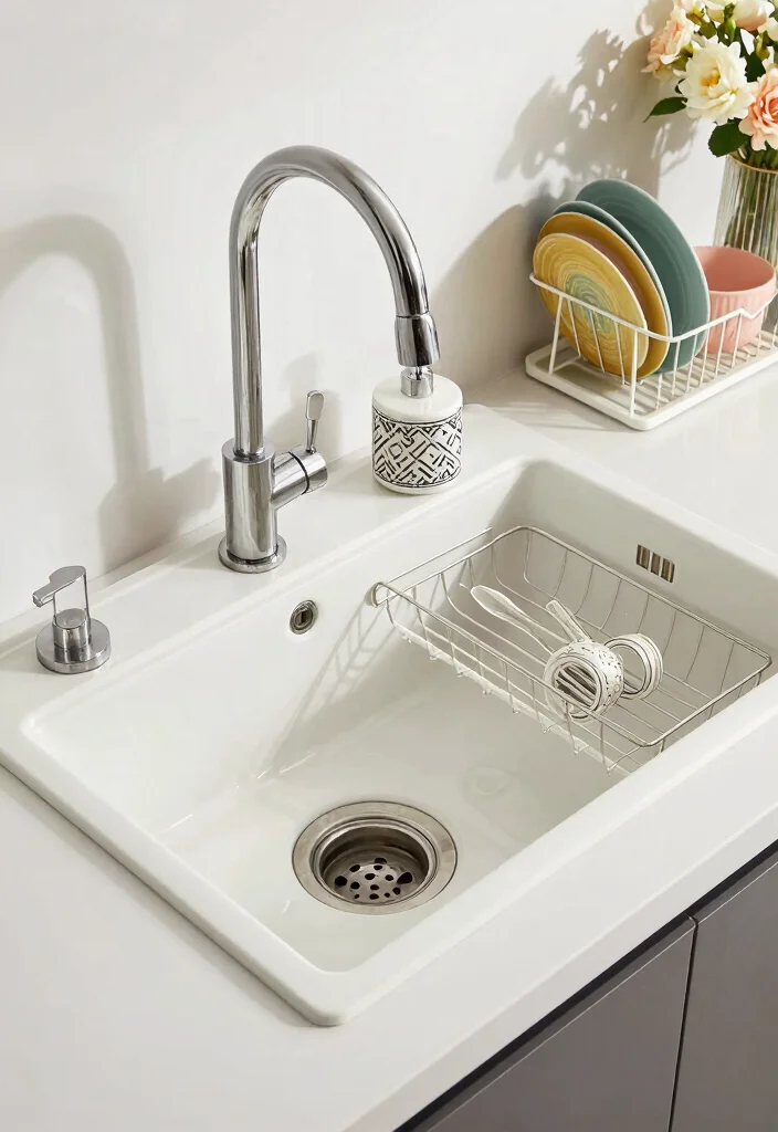 17 Drop In Sink Kitchen Ideas With Easy Installation - 13. Stylish Accessories: Elevating the Look 1