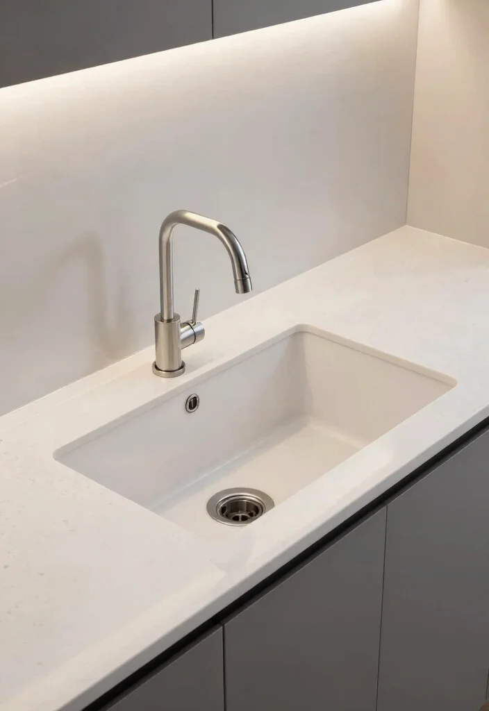 17 Drop In Sink Kitchen Ideas With Easy Installation - 6. Integrated Sink Design: A Seamless Look 1