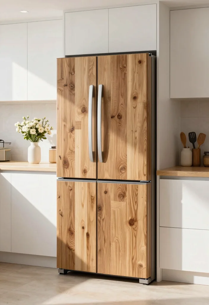 17 Kitchen Refrigerator Cabinet Ideas With Seamless Look - 7. Seamless Refrigerator Wraps 1