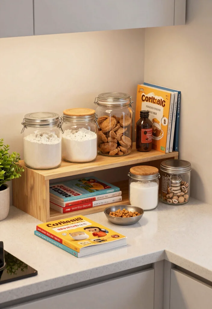 17 Kitchen Shelf Organization Ideas That Maximize Space - 12. Create a Baking Station 1