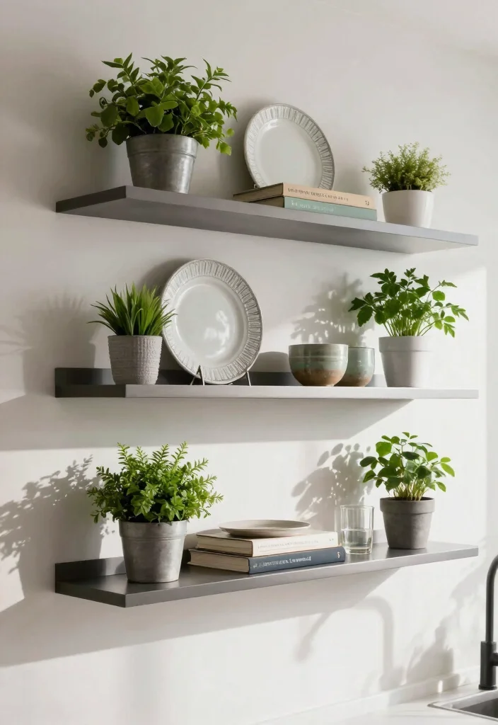 17 Kitchen Shelf Organization Ideas That Maximize Space - 3. Incorporate Floating Shelves 1