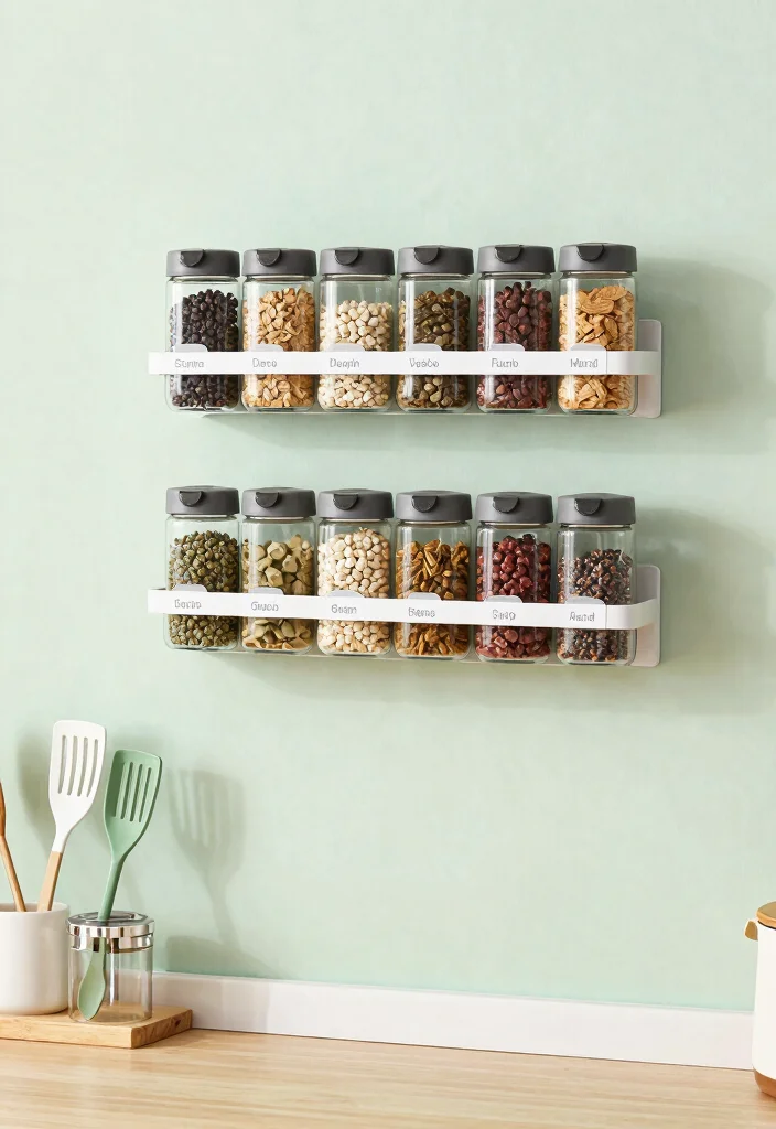 17 Kitchen Shelf Organization Ideas That Maximize Space - 6. Go for Magnetic Spice Racks 1