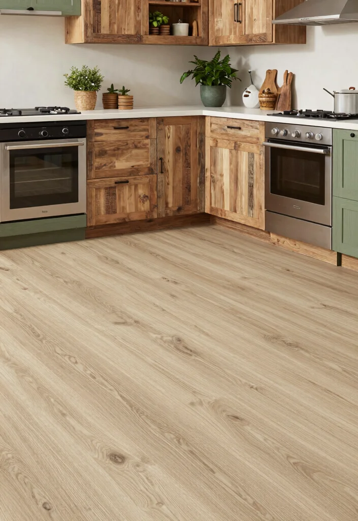 17 Luxury Vinyl Tile Kitchen Ideas With Durable Style - 11. Eco-friendly Options for Sustainability 1