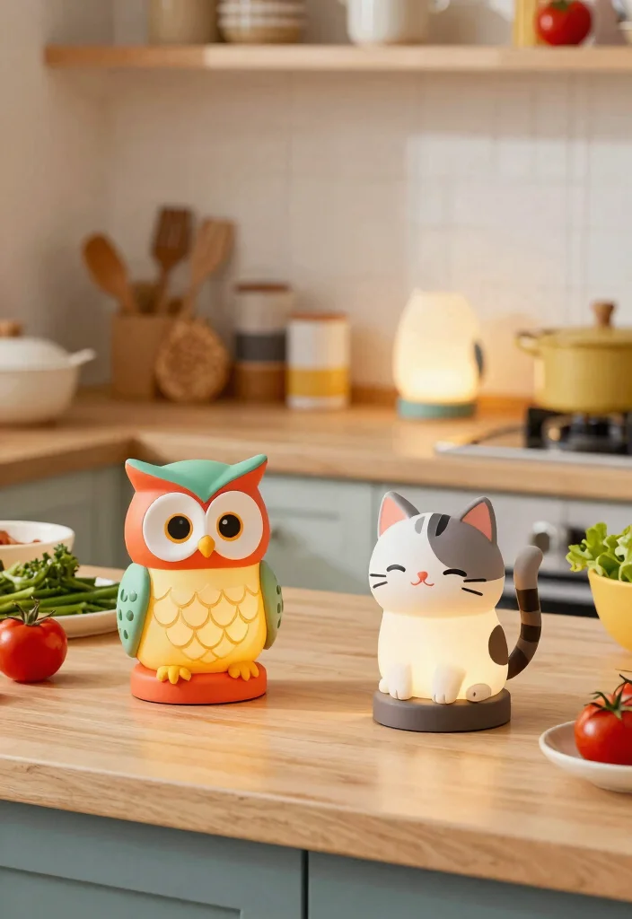 17 Mini Lamp for Kitchen Counter Ideas With Cozy Glow - 10. Whimsical Animal-Shaped Mini Lamps 1