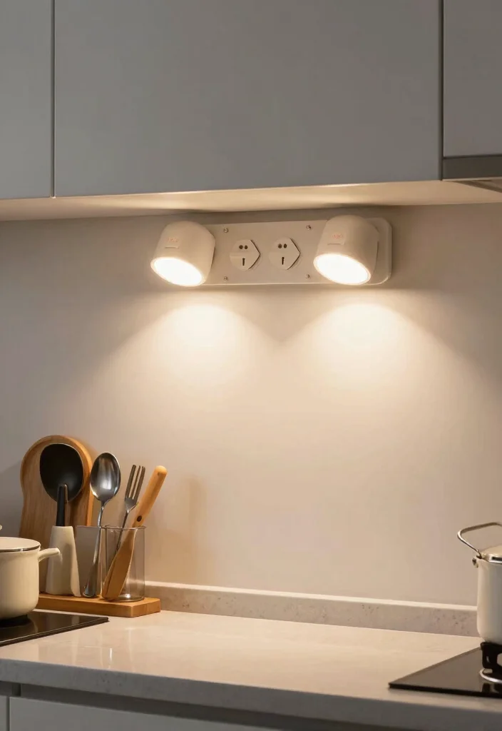 17 Mini Lamp for Kitchen Counter Ideas With Cozy Glow - 13. Plug-In Wall Lamps for Counter Efficiency 1