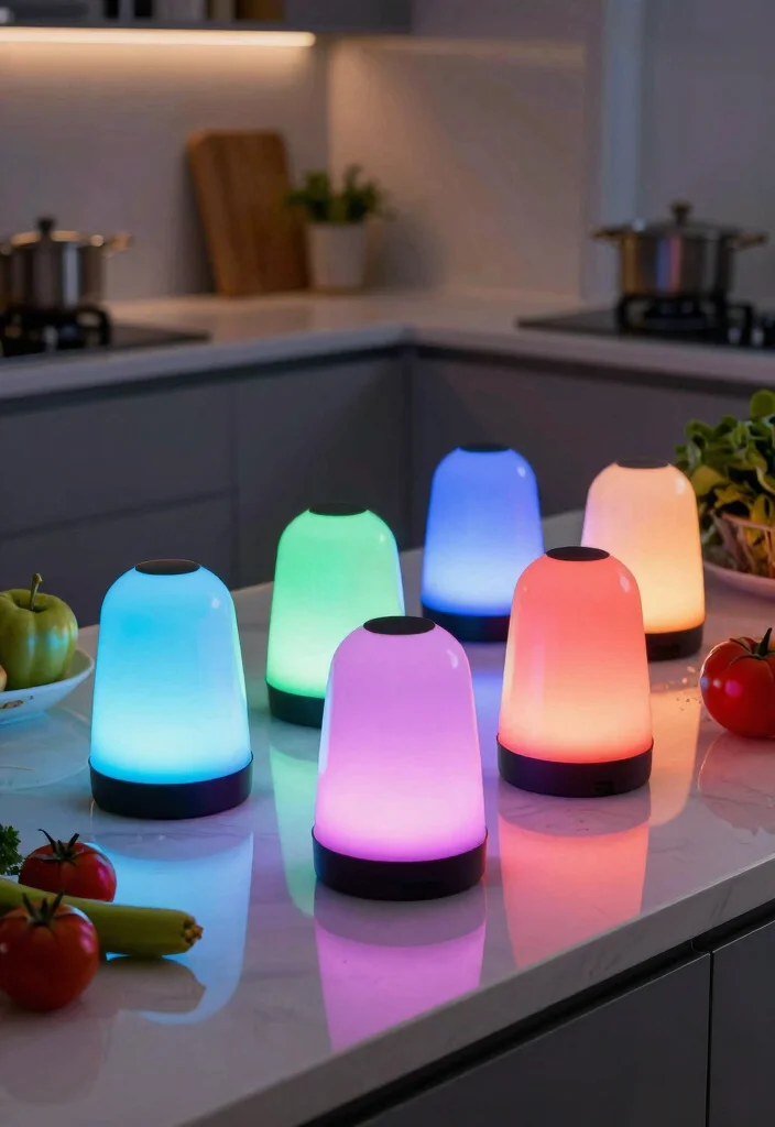 17 Mini Lamp for Kitchen Counter Ideas With Cozy Glow - 14. Color-Changing LED Mini Lamps 1