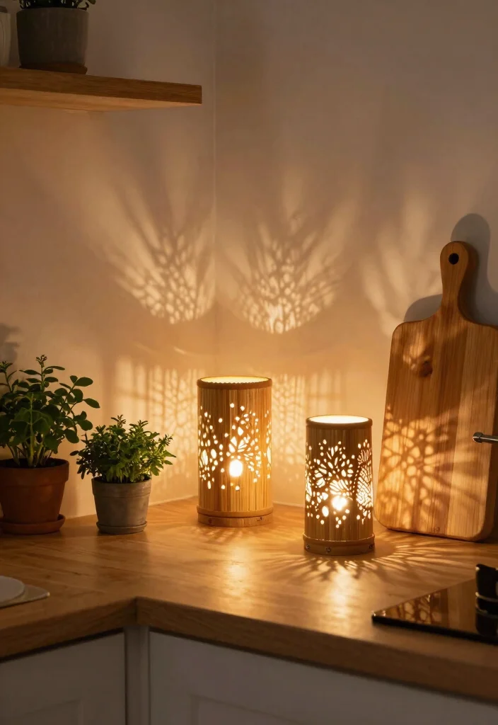 17 Mini Lamp for Kitchen Counter Ideas With Cozy Glow - 3. Eco-Friendly Bamboo Mini Lamps 1