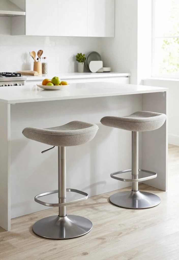 17 Modern Stools for Kitchen Island Ideas With Sleek Comfort - 7. Adjustable Height Stools 1