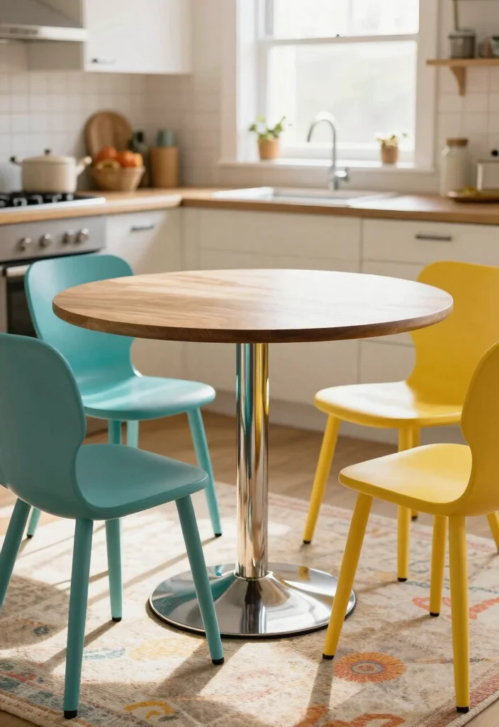 17 Retro Kitchen Tables Ideas With Vintage Flair - 9. Retro Pedestal Base 1