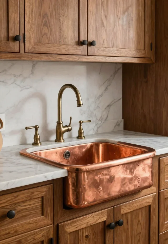 17 Sink Ideas Kitchen Designs Will Love - 13. Vintage-Style Copper Sink 1