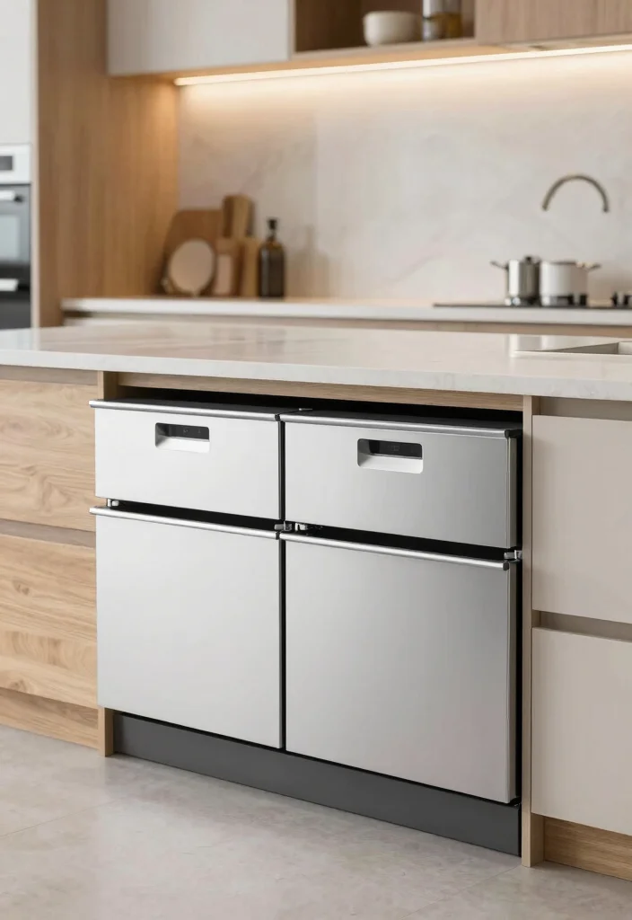 18 Dishwasher Kitchen Ideas With Seamless Integration - 5. Drawer Dishwashers for Unique Spaces 1