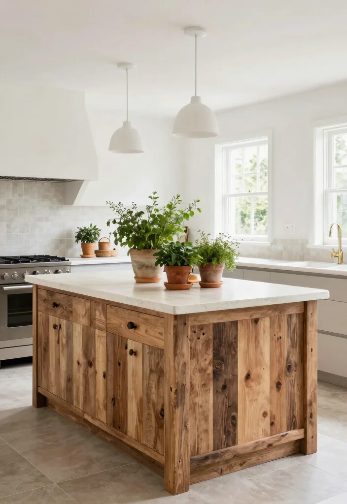 18 Double Kitchen Island Ideas With Grand Function - 12. Nature-Inspired Elements 1