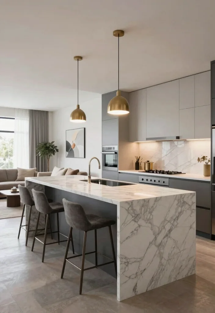 18 Double Kitchen Island Ideas With Grand Function - 8. Open Concept Integration 1