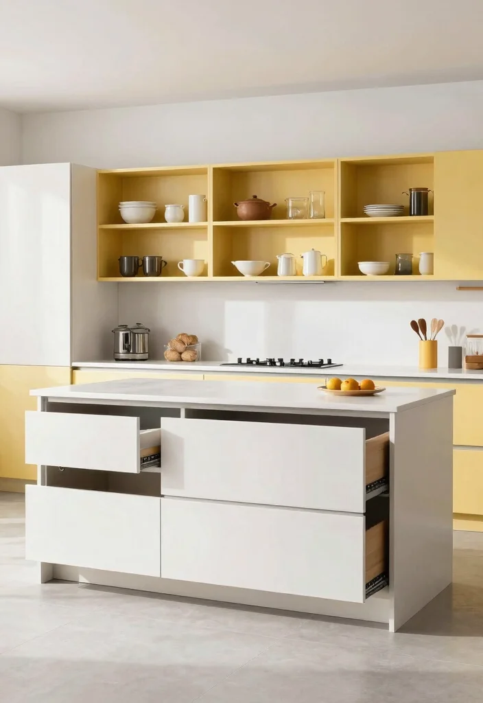 18 Double Kitchen Island Ideas With Grand Function - 9. Storage Solutions Galore 1