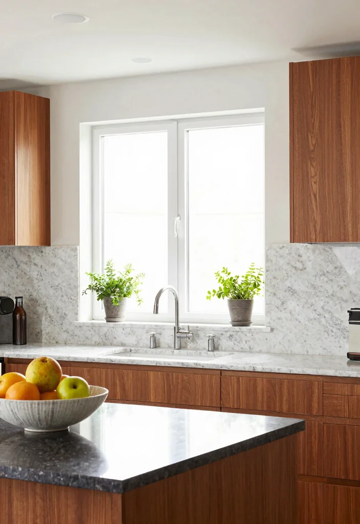 18 Granite Backsplash Kitchen Ideas With Classic Appeal - 1. Timeless White Granite Backsplash 1