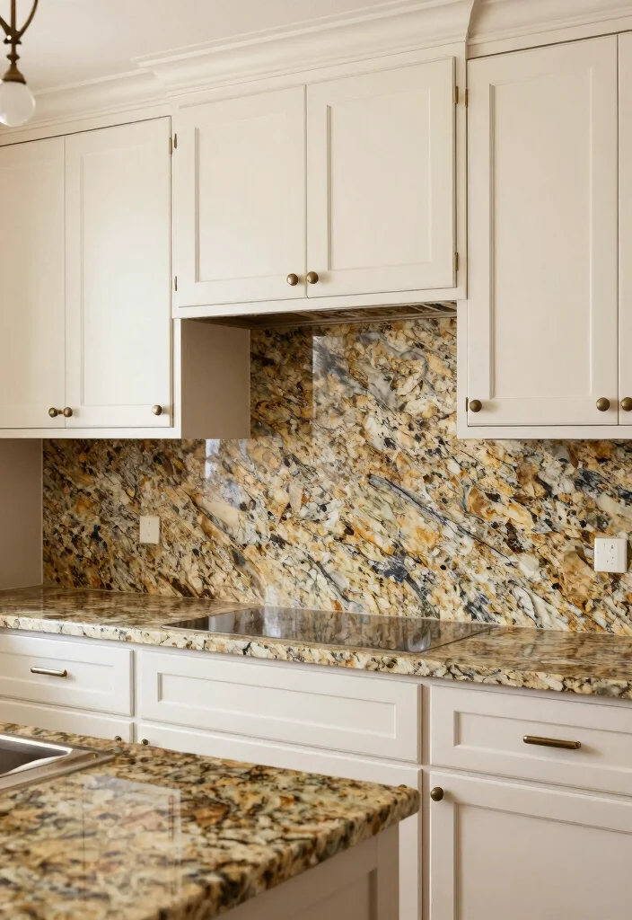 18 Granite Backsplash Kitchen Ideas With Classic Appeal - 12. Contrasting Edges for Definition 1