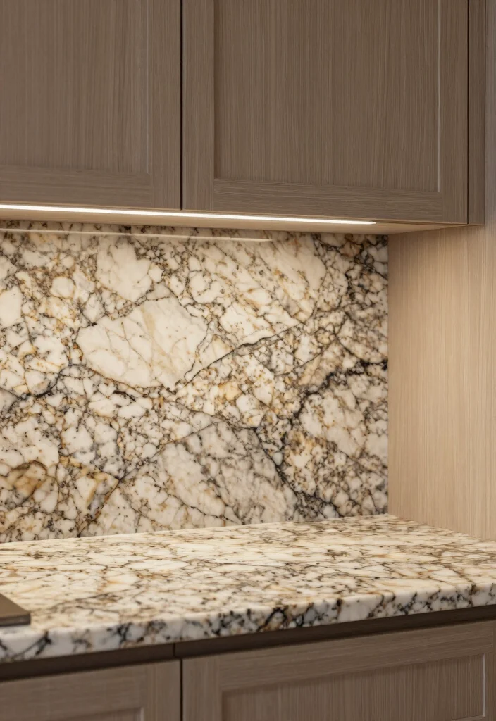 18 Granite Backsplash Kitchen Ideas With Classic Appeal - 18. Celebrating Natural Beauty 1