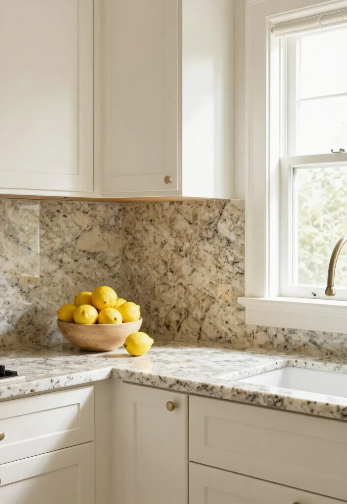 18 Granite Backsplash Kitchen Ideas With Classic Appeal - 4. Classic Beige Granite Backsplash 1