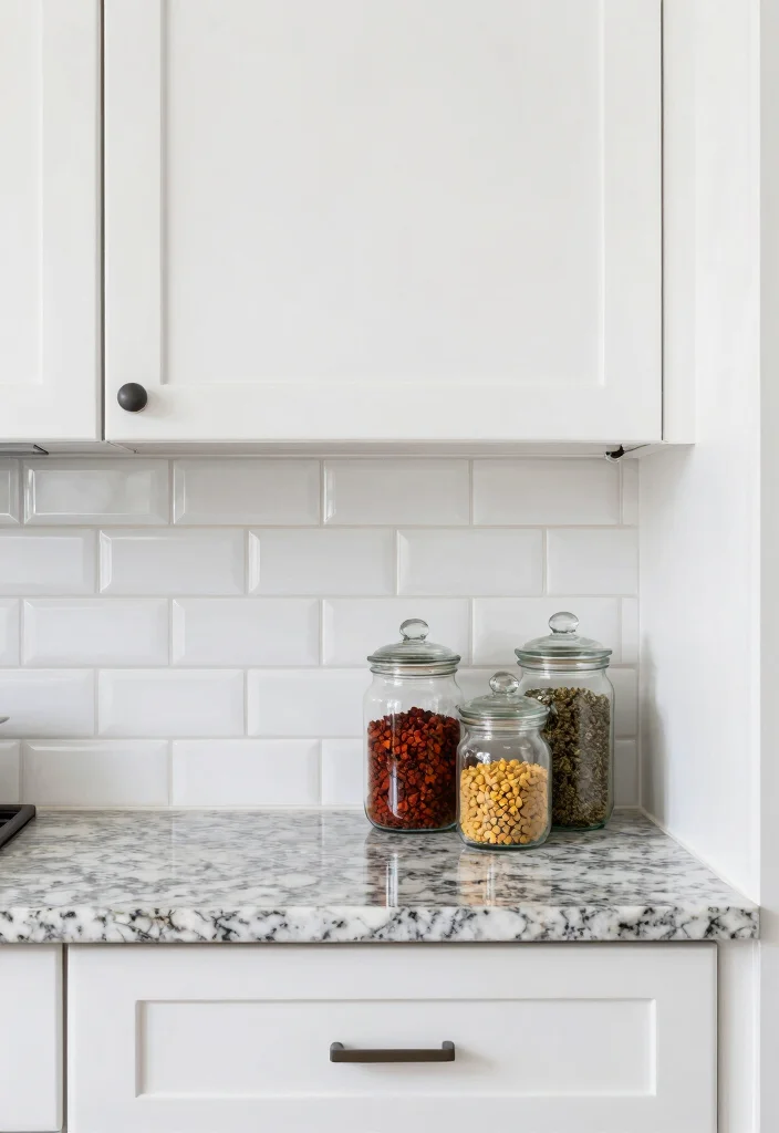 18 Granite Backsplash Kitchen Ideas With Classic Appeal - 6. Vintage Subway Tile Accent 1
