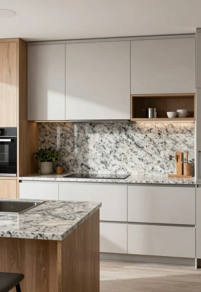 18 Granite Backsplash Kitchen Ideas With Classic Appeal - 7. Textured Granite for Added Depth 1