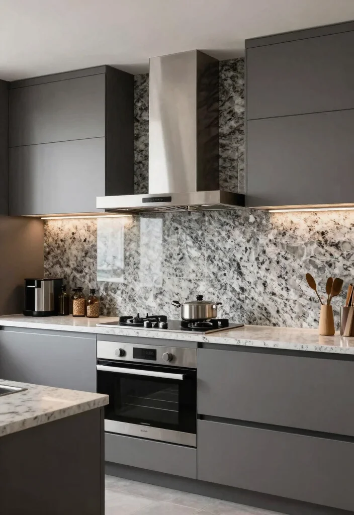 18 Granite Backsplash Kitchen Ideas With Classic Appeal - 8. Mixing Materials for a Unique Backsplash 1