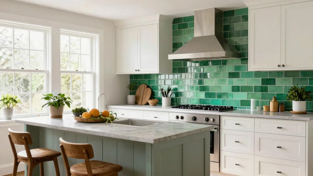 18 Green Kitchen Backsplash Tile Ideas With Fresh Vibes