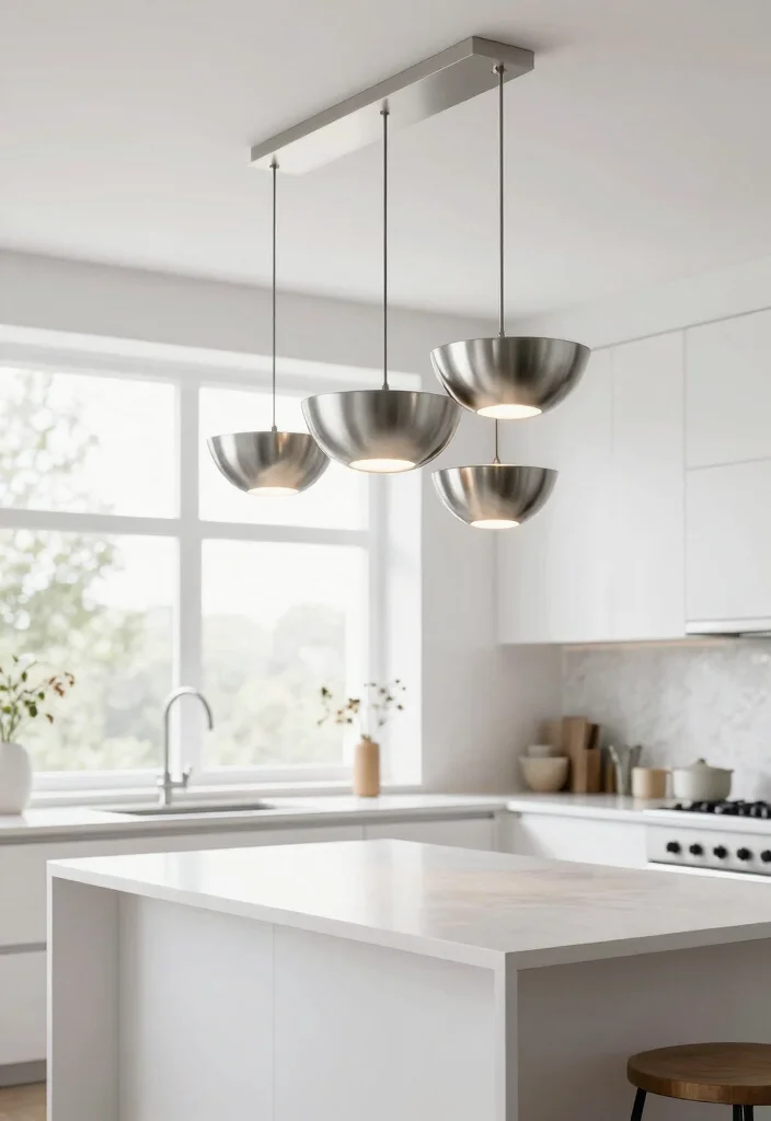18 Hanging Lights Kitchen Ideas That Elevate Your Space - 13. Unique Bowl-Shaped Fixtures 1