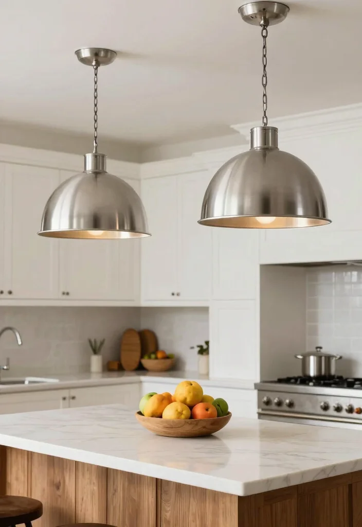 18 Hanging Lights Kitchen Ideas That Elevate Your Space - 18. Classic Dome Lights 1