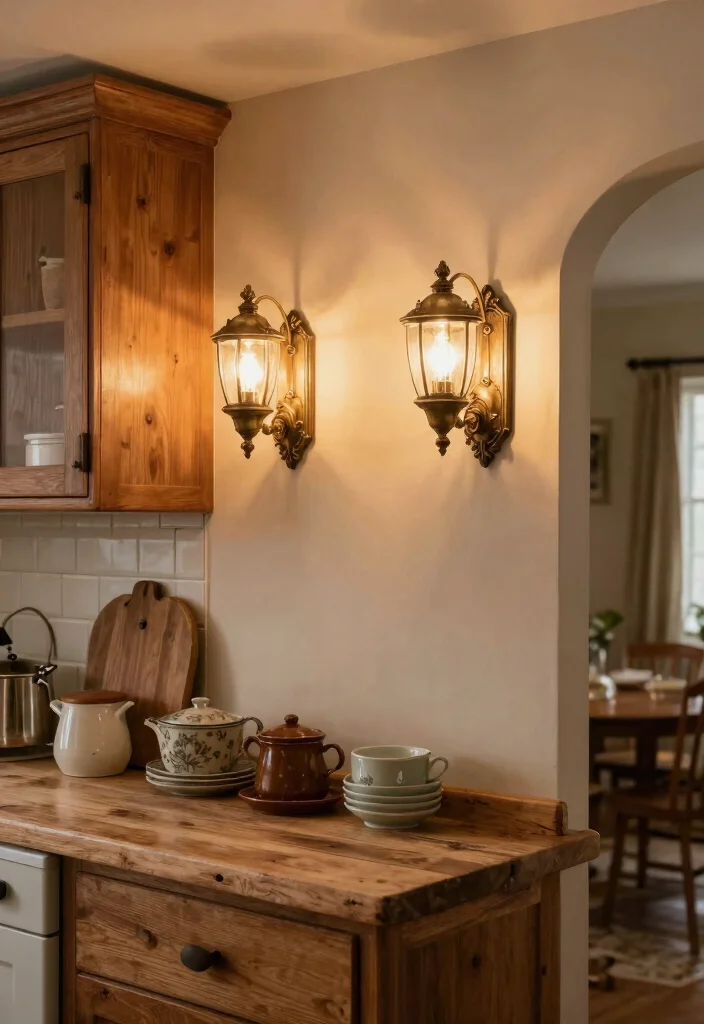18 Kitchen Ceiling Lights Ideas That Brighten Every Corner - 10. Charming Wall Sconces 1