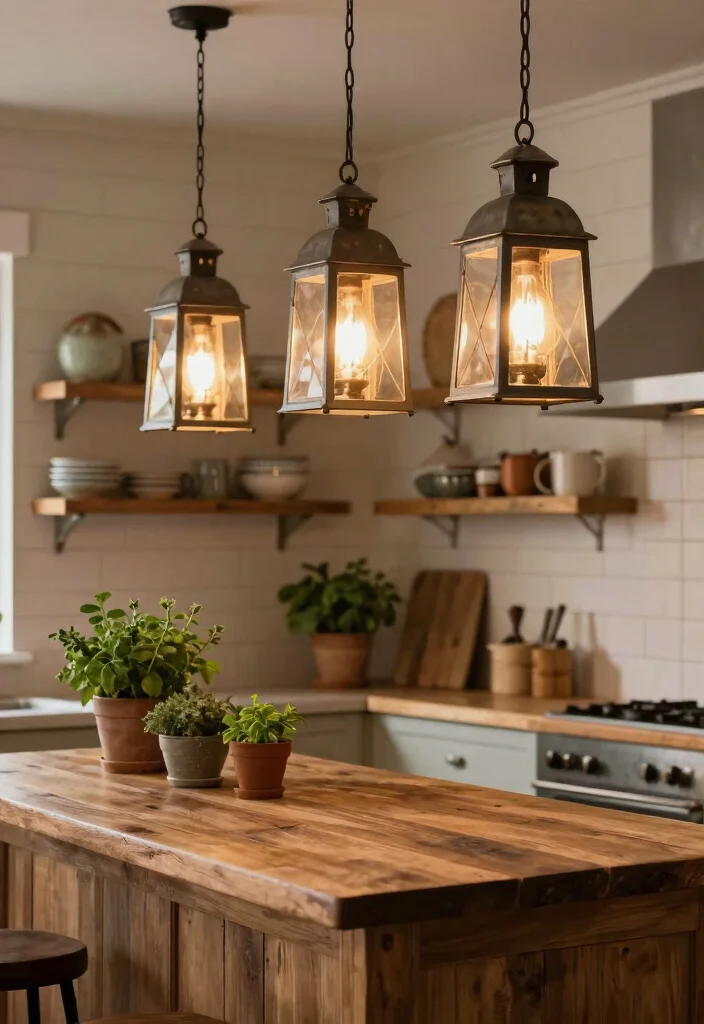 18 Kitchen Ceiling Lights Ideas That Brighten Every Corner - 13. Lantern-Style Pendant Lights 1