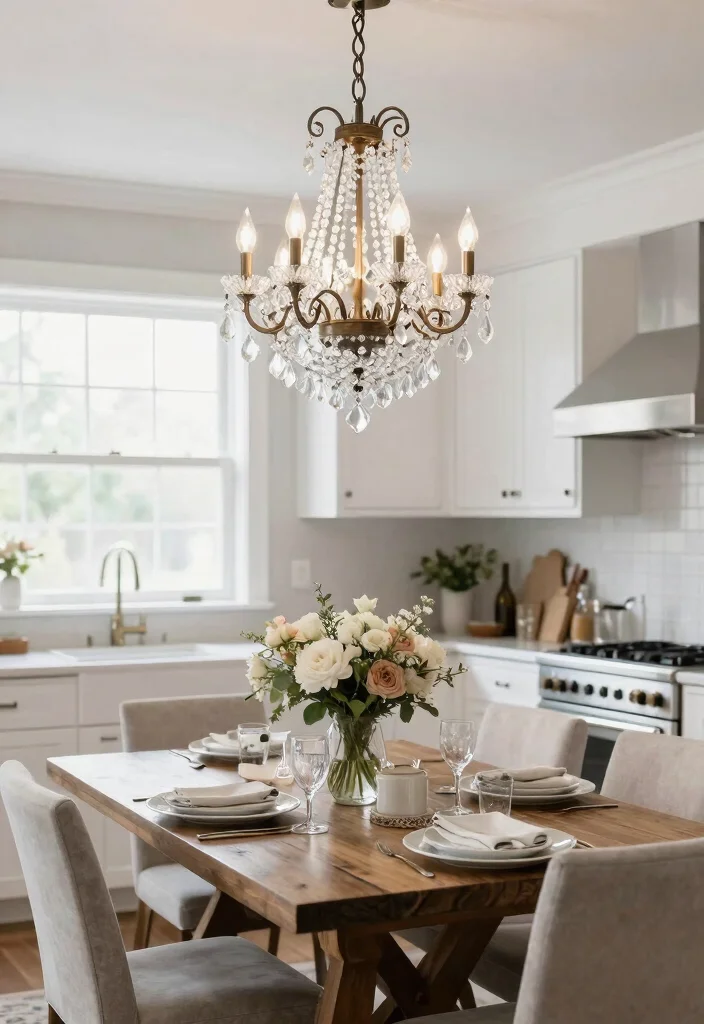 18 Kitchen Ceiling Lights Ideas That Brighten Every Corner - 3. Elegant Chandeliers 1