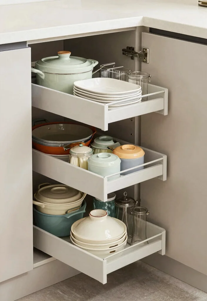 18 Kitchen Counter Storage Ideas That Keep It Tidy - 13. Pull-Out Shelves 1