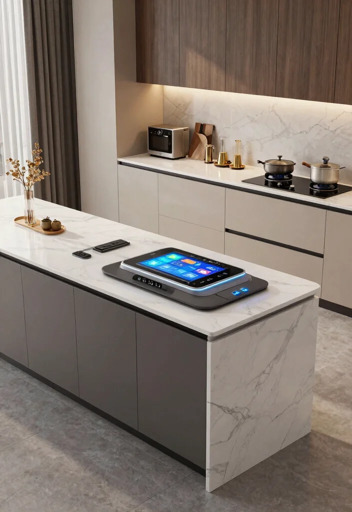 18 Kitchen Island for Small Kitchen Ideas That Maximize Layout - 18. Smart Tech-Enabled Island 1