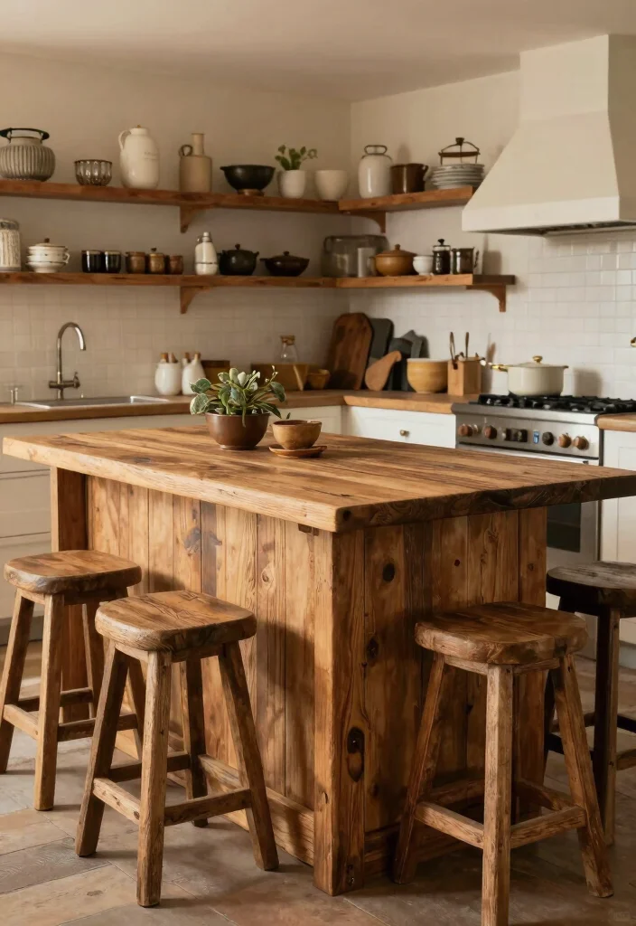 18 Kitchen Island for Small Kitchen Ideas That Maximize Layout - 9. Reclaimed Wood Island 1