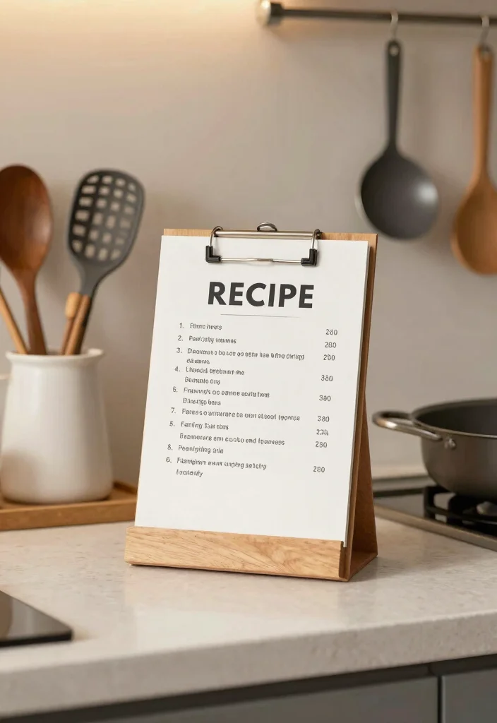 18 Kitchen Signs Decor Ideas That Add Personality - 10. Recipe Holder Signs 1
