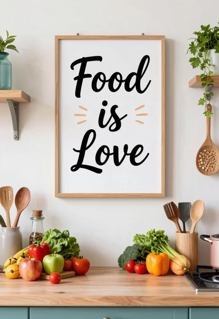 18 Kitchen Signs Decor Ideas That Add Personality - 13. Foodie Quotes 1