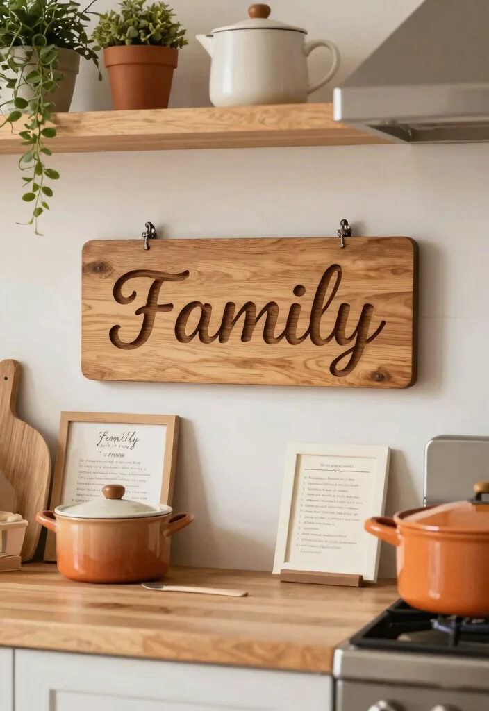 18 Kitchen Signs Decor Ideas That Add Personality - 3. Personalized Kitchen Decor 1