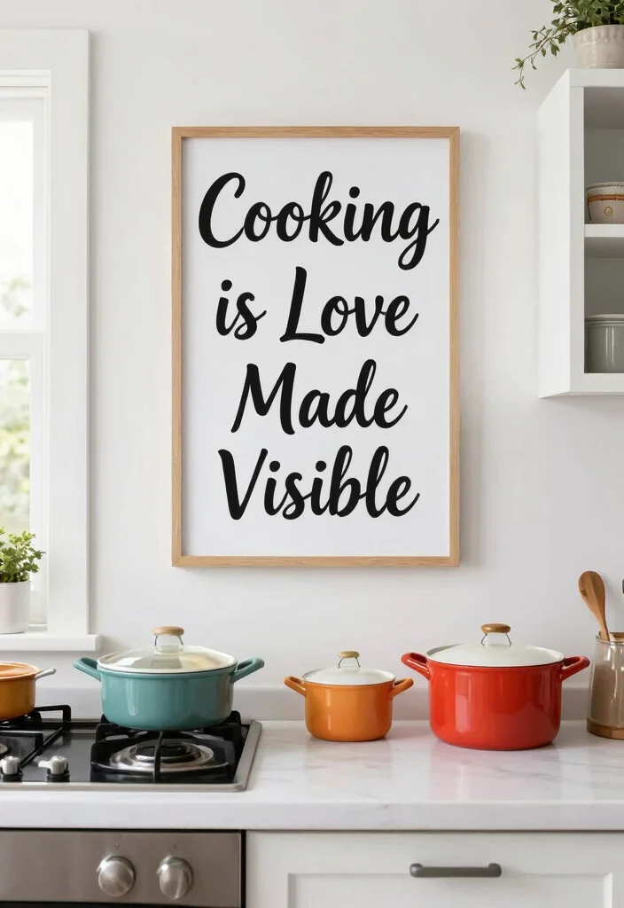 18 Kitchen Signs Decor Ideas That Add Personality - 5. Motivational Cooking Quotes 1