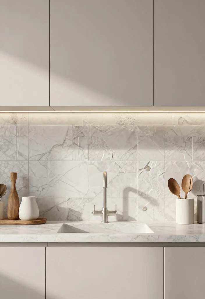 18 Marble Tile Backsplash Kitchen Ideas With Luxe Detail - 4. Textured Tile Designs 1