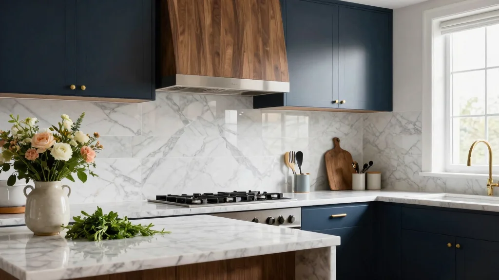 18 Marble Tile Backsplash Kitchen Ideas With Luxe Detail