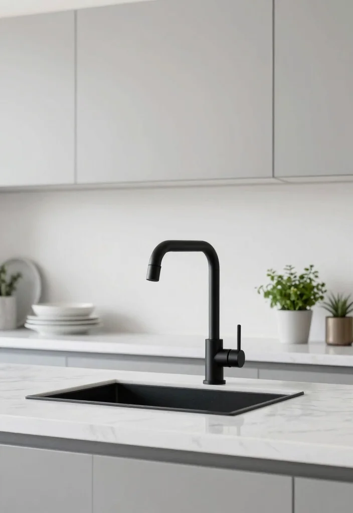 18 Modern Kitchen Faucet Ideas With Sleek Design - 1. Minimalist Elegance 1